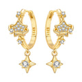 Original 2026 S925 Sterling Silver Zircon 18K Gold Lining Vintage Hoop Earrings for Women Birthday Party Wedding Gift Jewellery