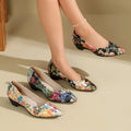 Spring Autumn Print Design Pointed Toe Women's Mid Heel Single Shoes 2026 Fashion Simple Style Outdoor Casual Shoes for Women