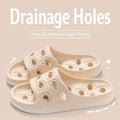 Quick Drying Drainage Bathroom Slippers Women Men EVA Soft Sole Hollow Shower Slides Non-Slip Silent Home Sandals Couple Shoes