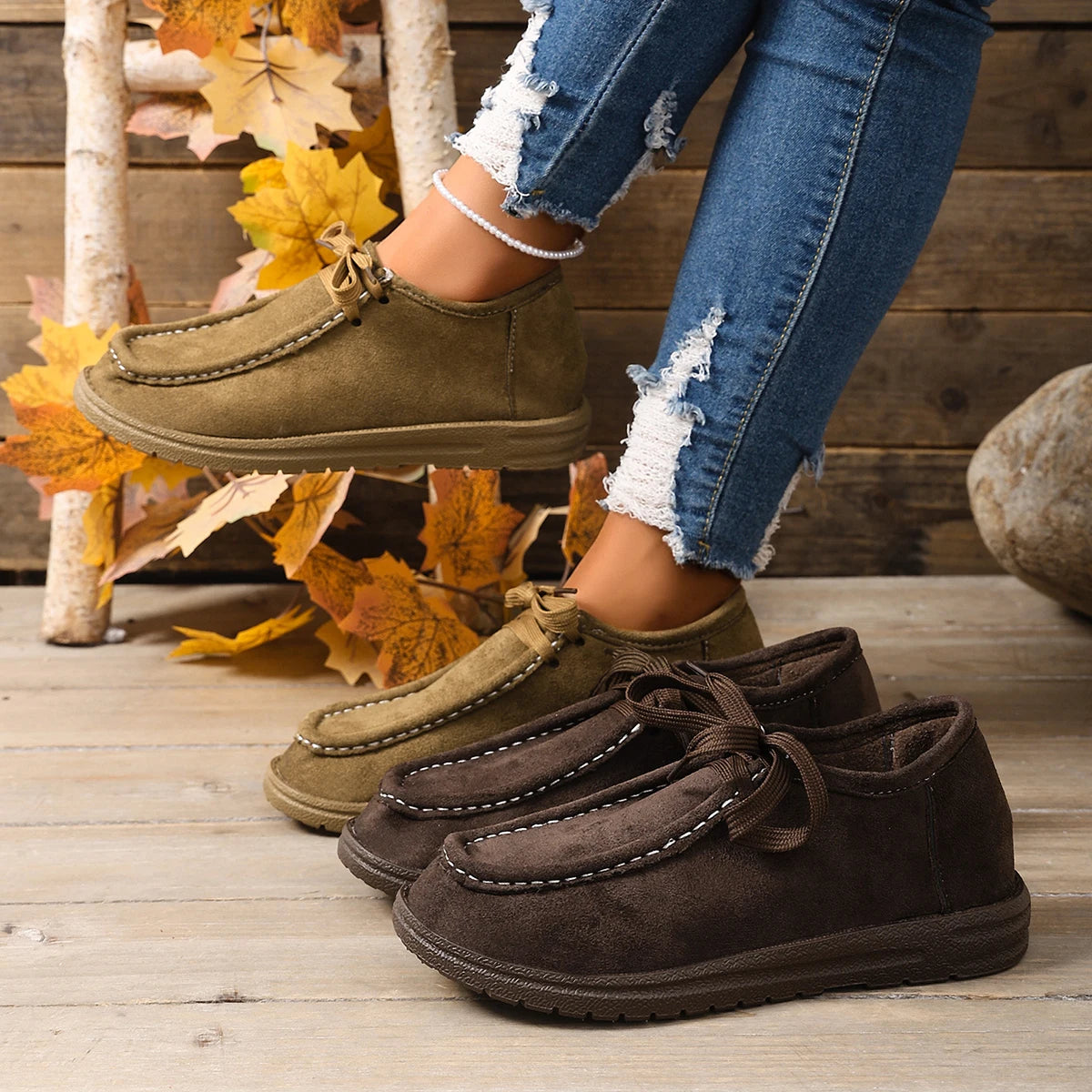Women's Shoes in 2026 Spring and Autumn New Solid Color Joker Non-slip Comfortable Soft Bottom Leisure Sports Shoes Plus Size