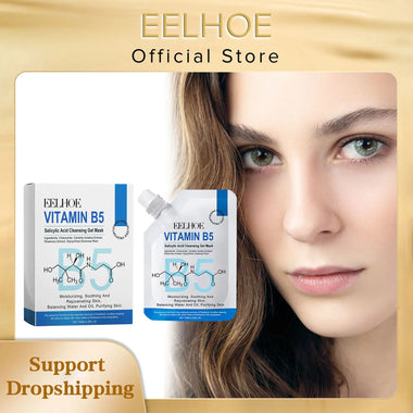 EELHOE Vitamin B5 Gel Face Mask Lifting Facial Salicylic Acid Pore Shrinking Smooth Oil Control Moisturizing Face Cleaning Mask
