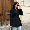 Women Blazer Coats Jackets Suits Stand Collar Coat Solid Slim Fit Y2k Streetwear Jacket Work Tight Waist Outerwear Autumn Winter