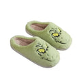 Christmas bestsellers Green furry monster slippers autumn and winter home slippers men's and women's soft-soled furry shoes Gift