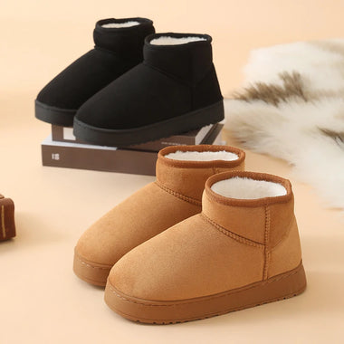 Plush Short Ankle Boots Female Winter Indoor Outdoor Casual Snow Slippers Thick Sole Soft Home Daily Platform Women Shoes Cozy