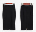 Plus Size Women's England Style Package Hip Stretch Split High Waist Pencil Skirt