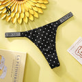 Victoria Secret Women Shine Script Polka Dot Thong Very Sexy Underwear Lingerie Hot