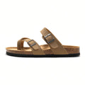 2025 Summer Women's Shoes Fashion cork Slippers Trendy couple beach shoes Casual comfortable flat slippers Zapatos Homme