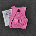 Women's One-Piece Outer-Wear Yoga Tank Top with Crisscross Stylish Back – Seamless Yoga Apparel That Doubles as a Sports Bra