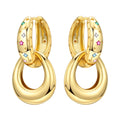 Original 2026 S925 Sterling Silver Zircon 18K Gold Lining Vintage Hoop Earrings for Women Birthday Party Wedding Gift Jewellery
