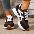 Women Sneakers Leather Casual Woman Lace Up Sport Shoes Luxury Platform Shoes Womens Leisure Light Anti-slip Running Shoes