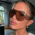 Women Sunglasses Y2K Oversized Shield Mask Sunglasses Women Futuristic Visor One-Piece Steampunk Big Frame Goggles Punk Shades Windproof Eyewear