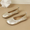 Women Round‑Toe Split‑Vamp Ballet Flats 1CM Flat Heel Soft Faux‑Leather Slip‑On Loafers Comfortable Daily Walking Dress Shoes