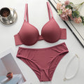 Women Push Up Bras Set Underwire Padded Bra and Panty Everyday Wear Lingerie Set For Women