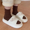 XIXITIOA Cartoon Sheep Slippers for Women Four Seasons Comfortable Cute Lamb Design Anti-slip Open-toe Indoor Flat Home Shoes