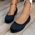 Spring Women's Flat Shoes New Knitting Sock Sneakers Breathable Slip on Female Rpound Toe Loafers 36-43 Plus Size Light Shoes