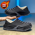 2026 Winter Warm Plush Lined Slippers Unisex Dual-Wear Adjustable Back Strap Thick EVA Sole Flat Indoor and Outdoor Shoes