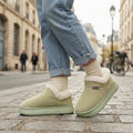 Cozy Corduroy Warm Cotton Slippers Women Men Winter Fuzzy Furry Indoor House Shoes Thick Platform Anti-Slip Plush Footwear
