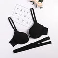 Sexy Womens Lingerie with a Deep U-neck Ecmln Push-up, U-shaped Bra, Sexy Bras, Underwear with a Cut on the Back, Underwear
