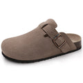 Crestar Women's Cork Footbed Sandals Lady Fashion Buckle Slip-On Slide Sandals Summer Comfortable Suede Shoes with Arch Support