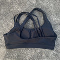 Solid Color Butter Cross Gym Yoga Underwear Women Cross Back Shoulder Straps Fitness Sport Bra High Impact Push Up Top With Pad