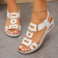 2026 Vintage Women's Wedge-Style Sandals Breathable Lightweight Elastic Slip-On Casual Oversized Summer Beach Shoes Size 36-43
