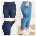 Plus Size 7XL 9XL Jeans Women Large Slim Fit 150KG High Waist Trousers Elastic Female Pencil Pants Stretched Girl Denim Clothes