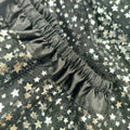 Ladies Silver Star Sequin Black Tulle Half Skirt Ballet Style Puffy Princess Short Skirt for Photo Shoots And Performances
