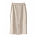 Women's Skirt Women's Knit Skirt Midi Length Drawstring Waist Straight Casual Loose Skirt with Pockets