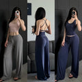Ctenkevet-High Waist Wide-Leg Yoga Joggers for Women, Female Casual Tracksuit Bottoms, Straight Outdoor Baggy Sweatpants, Autumn