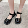 Women's 2024 Spring/Summer/Autumn New British Academy Style Low Heel Round Toe Mary Jane Single Shoes with Small Leather Shoes