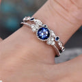Jewelry Set 925 Sterling Silver Ring Set with Emerald Zircon Crystals for Women Engagement Wedding Glamour Jewelry Gifts