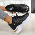 Women's Fashion Chunky Sneakers Casual Platform 2025 Autumn Winter New Lace-up Warm and Comfortable Women's Shoes Zapatos Mujer