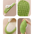 Women's Furry Fur Slippers Winter Removable Fleece Lining Non Slip Waterproof Slippers Couple Plus Size 45 Soft Sole Warm Shoes