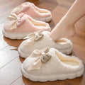 2025 Women's Cotton Slippers Indoor Home Anti-Slip Thick Bottom Fluffy Slip-On Slippers Comfortable Home Shoes for Autumn Winter