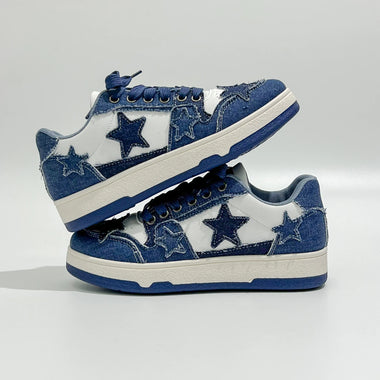 Women Casual Sneakers Personalized Star Design Outside Sport Shoes Running Tennis Skateboard Trainers Skate Flats Sneakers 35-42