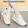 Women Shoes Spring Autumn Fashion Chunky Causal Women Mother Shoes Walking Comfortable Soft Leather Running Non-slip Soft Leather Sneakers