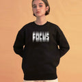 Ladies Hoodie Fashion O-neck Black Long Sleeve Pullover Girl Girl Student Sports Pullover Simple English Print Hoodie Tops