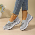 Women's Soft Mesh Light Flat Walking Shoes Bow Detail Breathable All Seasons Daily Shopping Outdoor Casual Mom Sneakers