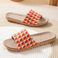 Indoor Slippers Lightweight Soft Cotton Floral Floor Shoes Fashion Retro Home Slippers Antislip Couple Shoes