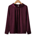 Women blusas long sleeved Slim plus size silk satin shirts office ladies work female Chiffon blouse Elegant blusa feminina