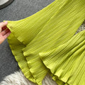 White Solid Casual Pullover V-Neck Loose Flare Sleeve Folds No Belt Women's Blouse Shirt Female Clothing Tops 2025 Fashion