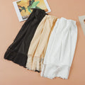 Thin Ice Silk Modal Female Half Length Skirt Lace Anti-glare Underskirt Mesh Flower Pure Color Half Slip Dress Petticoat