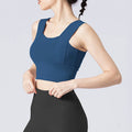 Yoga Crop Top for Women Sports Bra Sexy Underwear Push Up Bras Solid Athletic Vest Gym Fitness Shirt Sport Running Sportswear
