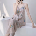 Light Luxury Cotton Silk Pajamas Suit Women Spring Autumn Suspender Two-piece Loungewear Female Loose Simple Solid Set Ladies