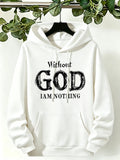 Without God I Am Nothing Printed Womens Hoodies Y2K Loose Autumn Hoodie Pocket Fleece Streetwear Multicolor Casual Woman Hoody