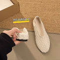 In Summer, Wear Round Toe, Straight Buckles, Casual and Comfortable, Women's Flats, Cut-out Mary Jane Single Shoes,fishnet Shoes