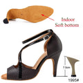 Latin Dance Shoes Women's Salsa Tango Ballroom Party High Heeled Women's Shoes Black Summer Sandals Dance Sneakers