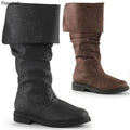 Boots Pirate Leather Medieval Leather Boots Jack Sparrow Renaissance Half Haddock Shoes Footwear Larp Pirate Warrior Vintage Jackboot For Adult Men