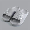 Summer Slippers Women Men Thick Sole Cartoon Beach Slides Bathroom Anti Slip Soft Home Sandals Ultra Light Shoes Couples Slipper