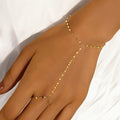 Jewelry Couple Party Bracelet CANNER 1PCS 925 Sterling Silver Ring Bracelet Jewelry for Women Chain Ring Bracelet Silver 925 Finger Bracelet Hand Chains